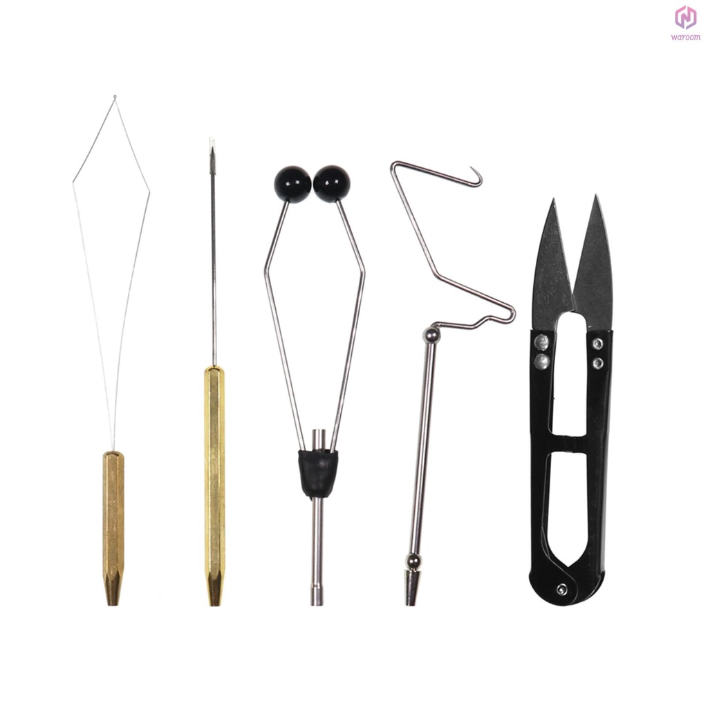 5 件裝飛扎工具組合套件飛扎虎鉗梭芯架穿線器針鞭整理器剪刀 [15][新到貨]