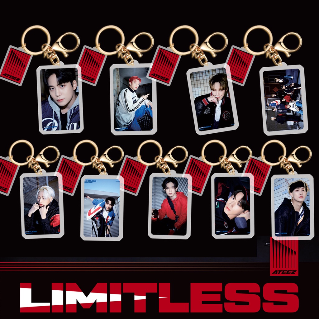 Kpop ATEEZ Limitless 新款亞克力鑰匙扣配件包車掛飾