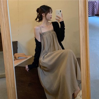 抹胸吊帶連衣裙夏季2023新款溫柔風小個子氣質裙子女裝薄款小外套