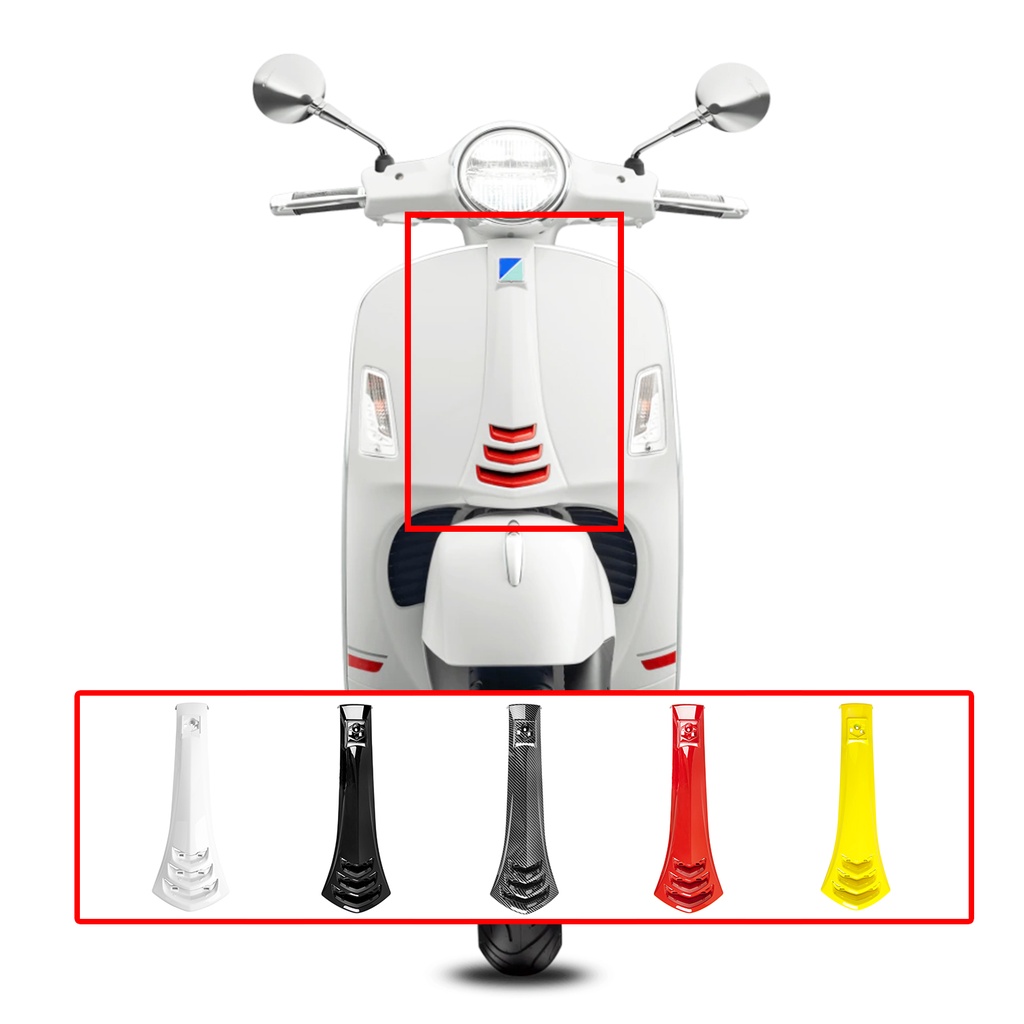 LJBKOALL 適用於 Vespa GTS 125 150 300 19-22 GTV300 前導流裝飾領帶扣喇叭蓋