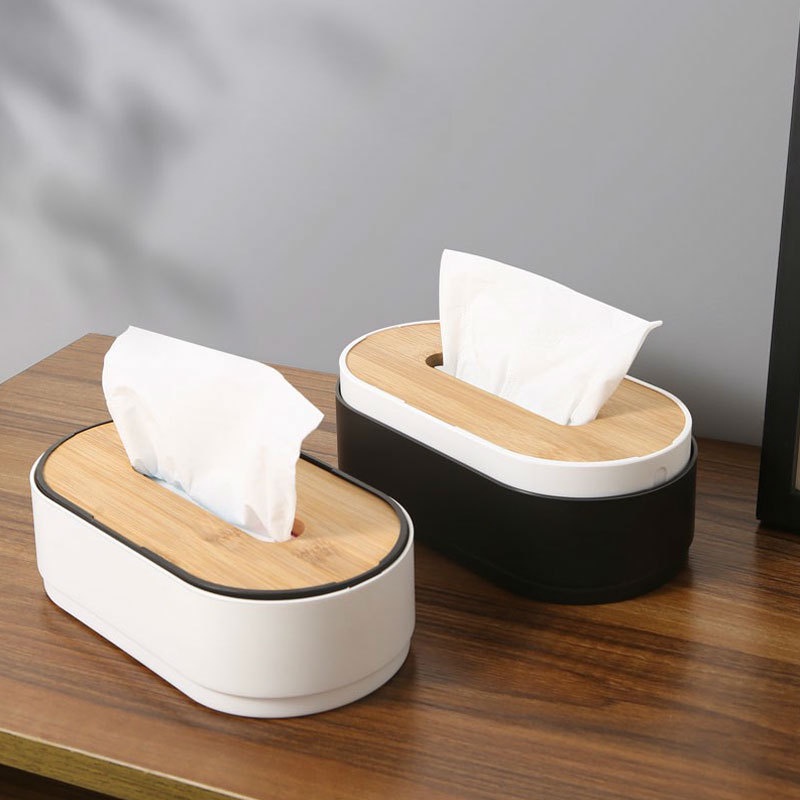 創意升降式木蓋紙巾盒家用浮蓋南珠紙盒客廳茶几桌面紙巾盒