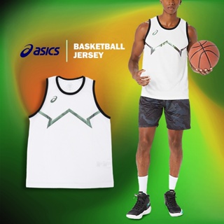 asics 球衣 basketball 白 籃球 背心 立體印花 亞瑟士【acs】 2063a302100