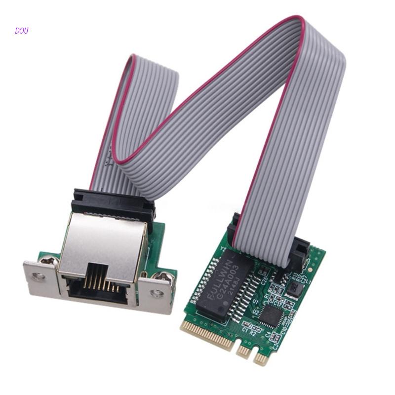 Dou Mini PCIe 擴展 LAN 卡 1000M M.2 A+E Key 1x RJ45 端口用於台式電腦