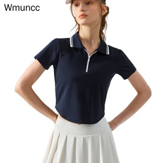 WMUNCC 顯瘦運動上衣 - 透氣瑜珈短袖修身款 (S/M/L/XL)