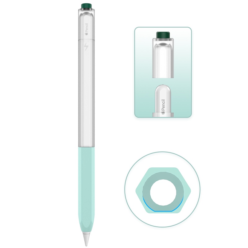 適用於 Apple Pencil 2 平板電腦配件的 Jelly Color 半透明矽膠套 2nd 矽膠保護筆套