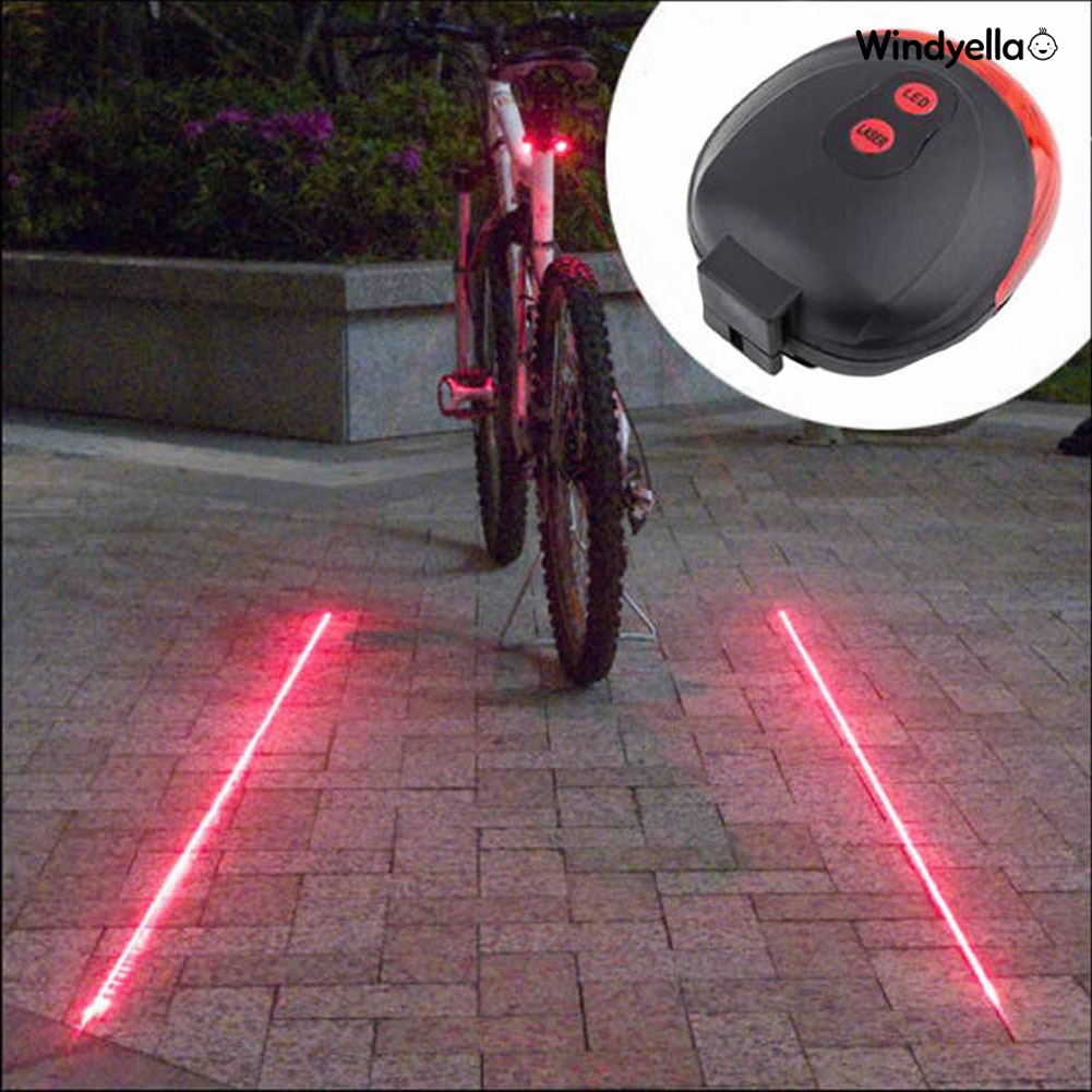 [戶外優品]腳踏車雷射尾燈T3安全警示燈山地車騎行裝備5LED圓型飛碟