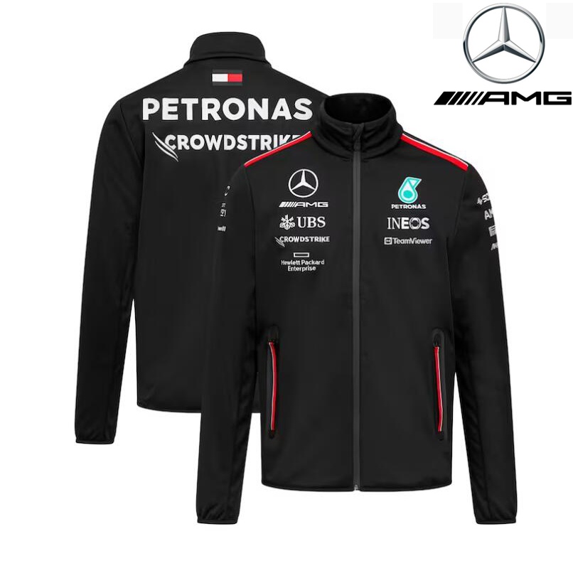 2023 最新 F1 賽車服 + 梅賽德斯 AMG Petronas Team F1 軟殼夾克 + 中性春季長袖外套