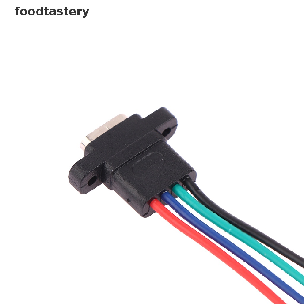 Fty USB 3.1連接器Type-C 4Pin焊絲母防水母插座橡膠圈大電流快速充電端口N