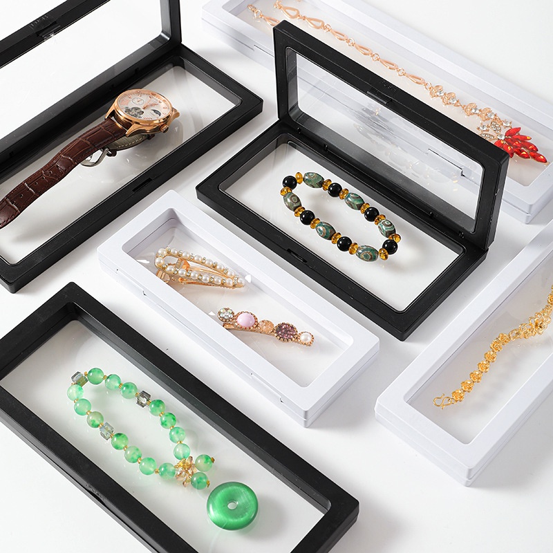 【新款特價 僅限今日】PE膜懸浮首飾盒 / 珠寶盒/膠片珠寶盒項鍊手鐲手錶包裝防氧化儲存珠寶吊飾展示