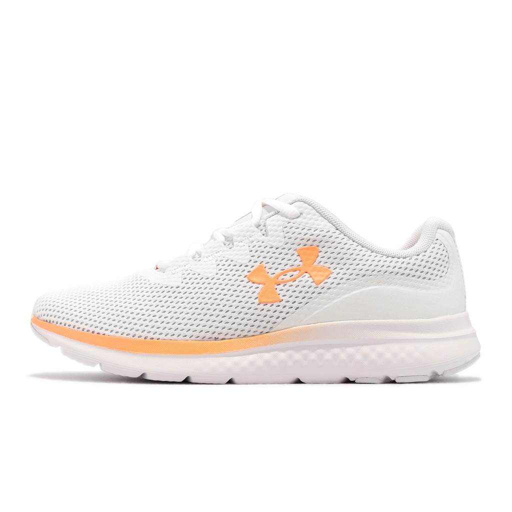 Under Armour UA 慢跑鞋 Charged Impulse 3 白 橘 女鞋【ACS】 3025427100