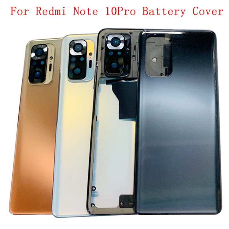 REDMI XIAOMI 小米紅米 Note 10 Pro 後蓋電池蓋後門板外殼帶中框相機框架維修零件