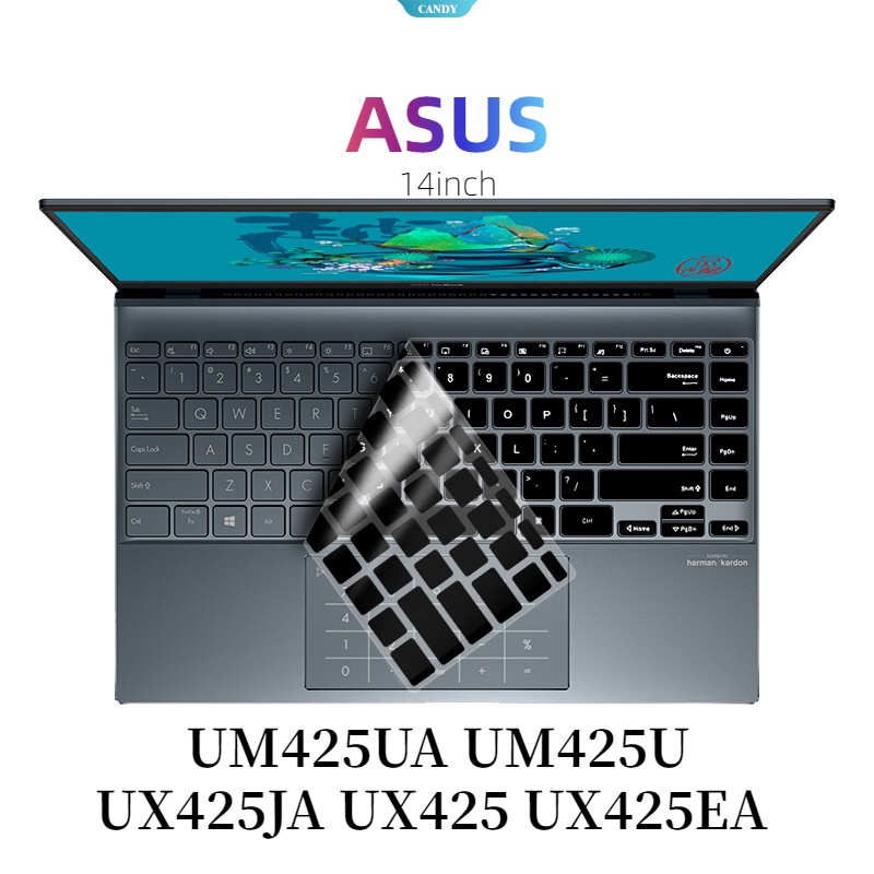 華碩 UM425UA UM425U UX425JA UX425 UX425EA 14 英寸電腦鍵盤保護套皮膚保護膜防水矽
