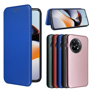 時尚碳纖維 翻蓋皮套 一加 OnePlus ACE 2 ACE2 5G 手機殼 1+11R 掀蓋保護殼 磁吸 插卡