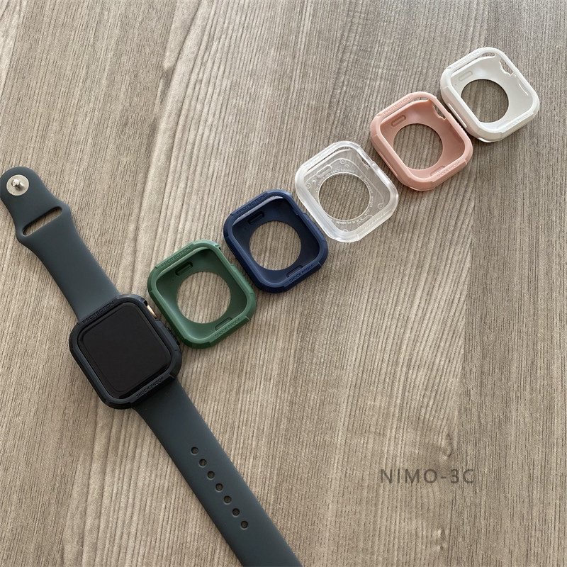 新品9代手錶殼 適用 apple watch 蘋果手錶 iwatch9代 矽膠軟殼 半包 防摔完美貼合保護殼 Ultra