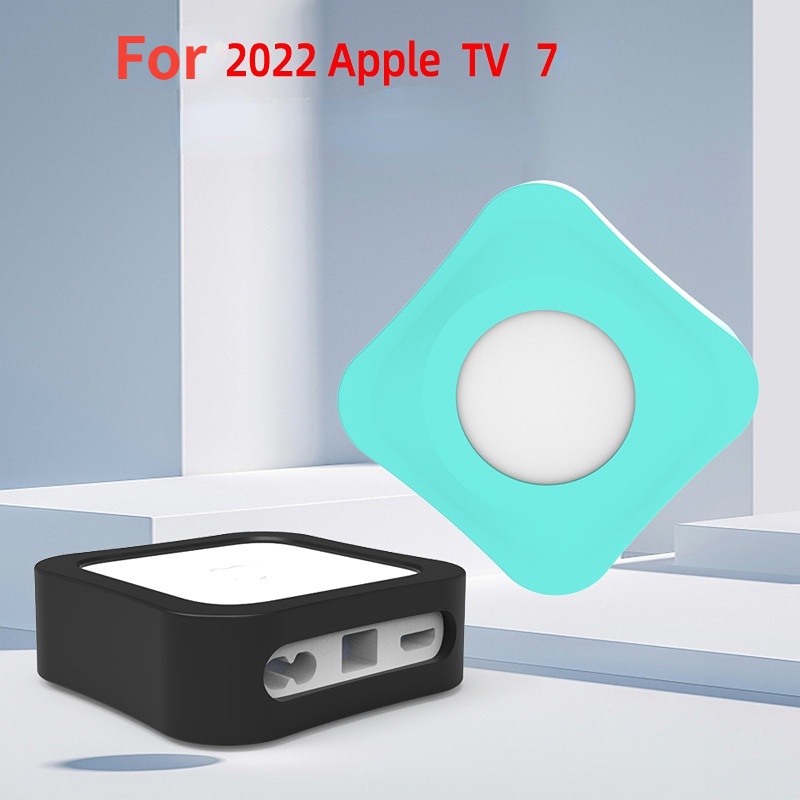適用於 Apple TV7 機頂盒蓋適用於 Apple TV 2022 遙控器保護套矽膠套套裝防震防滑套