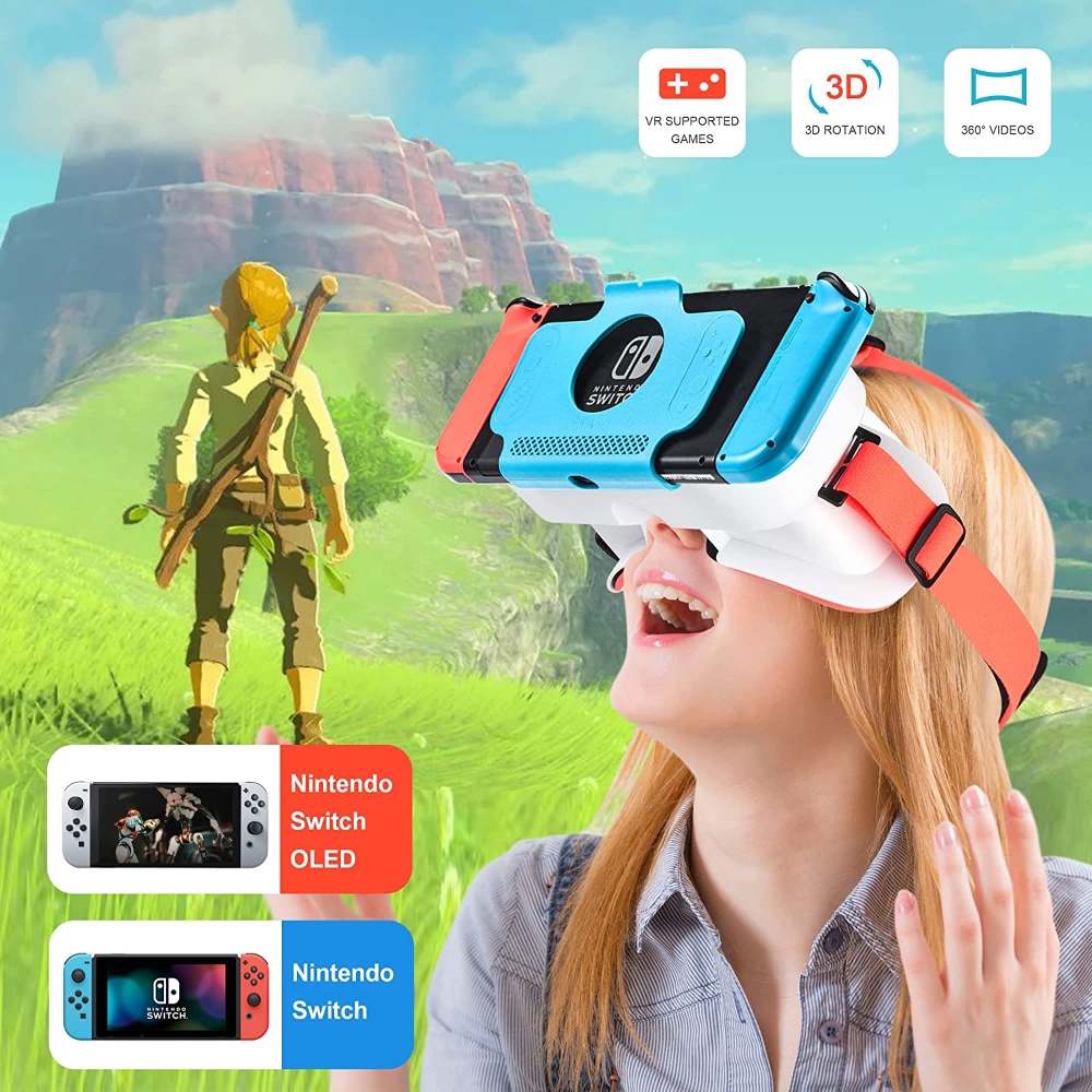 任天堂 適用於 Nintendo Switch 和 Switch OLED 三維 VR(虛擬現實)眼鏡 NS VR La
