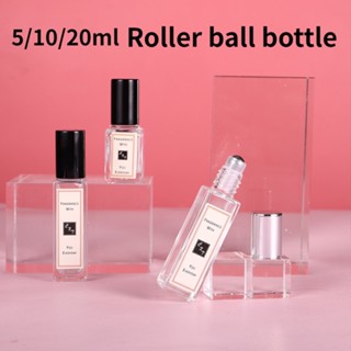 5ml 10ml 20ml 透明玻璃鋼滾珠瓶精油瓶空可再填充香水瓶旅行套裝
