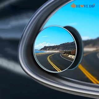 360度可旋轉無框鏡/通用廣角盲點鏡/小圓形汽車後視鏡