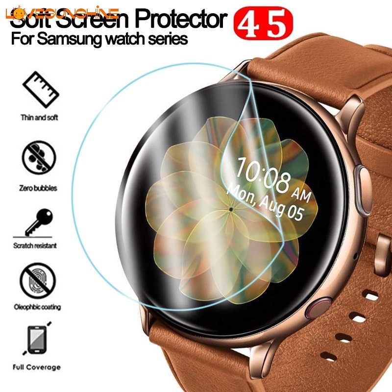 適用於三星 Galaxy Watch 4 5 40mm 44mm 42mm 46mm 保護膜/智能手錶軟防刮屏幕保護膜的