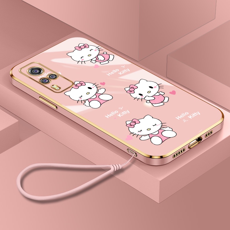 卡通可愛 Hello Kitty 手機殼兼容Vivo V2036 V2030 V2031 V2142 V2127 V21