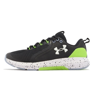 Under Armour 訓練鞋 UA Charged Commit TR 3 黑 螢光綠 男鞋 3023703006