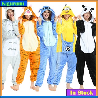 Kigurumi Stitch Totoro 皮卡丘熊貓卡通睡衣連身褲女士男士睡衣連體衣