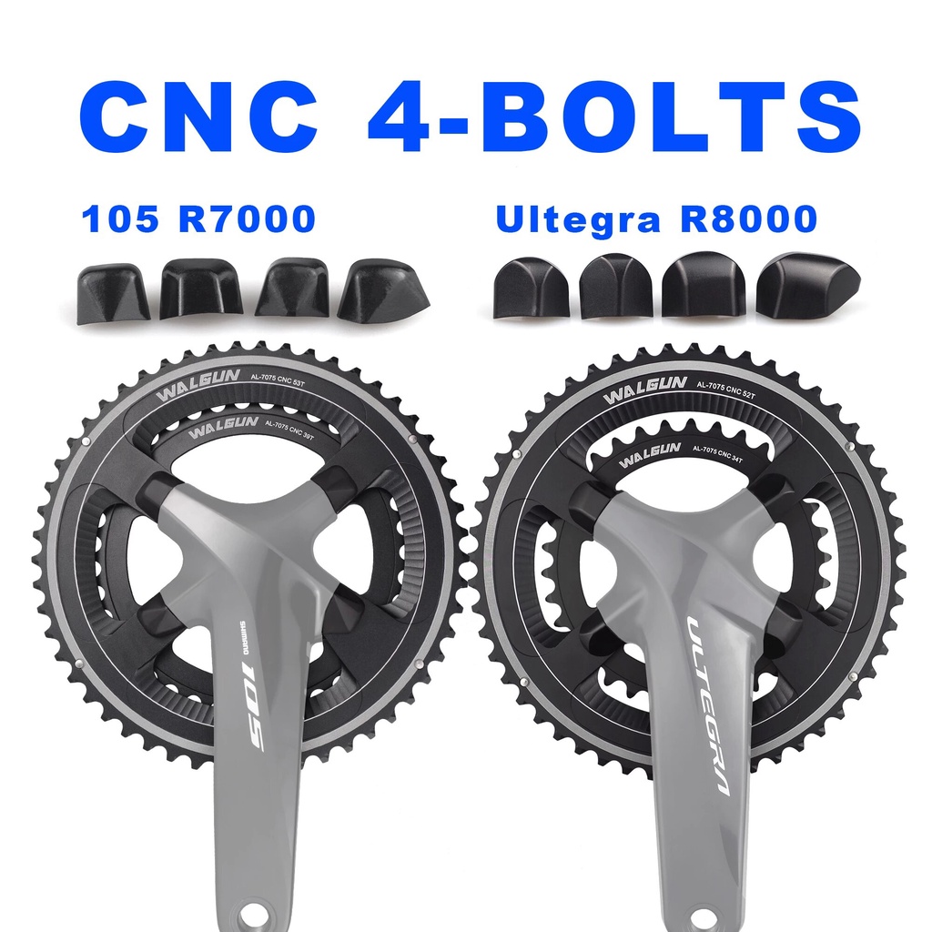 Walgun 自行車鏈環曲柄螺絲 4 螺栓 CNC 合金曲軸螺絲公路自行車適用於 Ultegra R8000 105 R