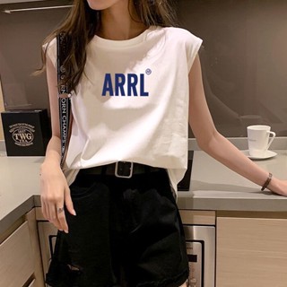 【Wik】短袖 T恤 女 🎀背心款女裝夏季外穿潮白色時尚無袖T恤寬鬆學生內搭運動上衣潮ins