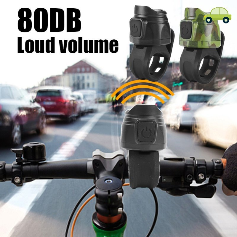 自行車鈴充電揚聲器 USB 充電迷你電動自行車喇叭 4 種模式自行車電動自行車配件適用於踏板車 MTB