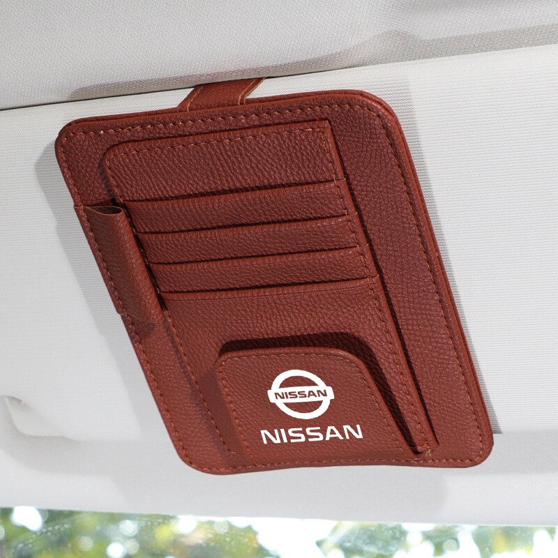 現貨 Nissan 日產 汽車遮陽板收納 KICKS SENTRA TIIDA X-TRAIL 遮陽板收納袋 車用眼鏡夾