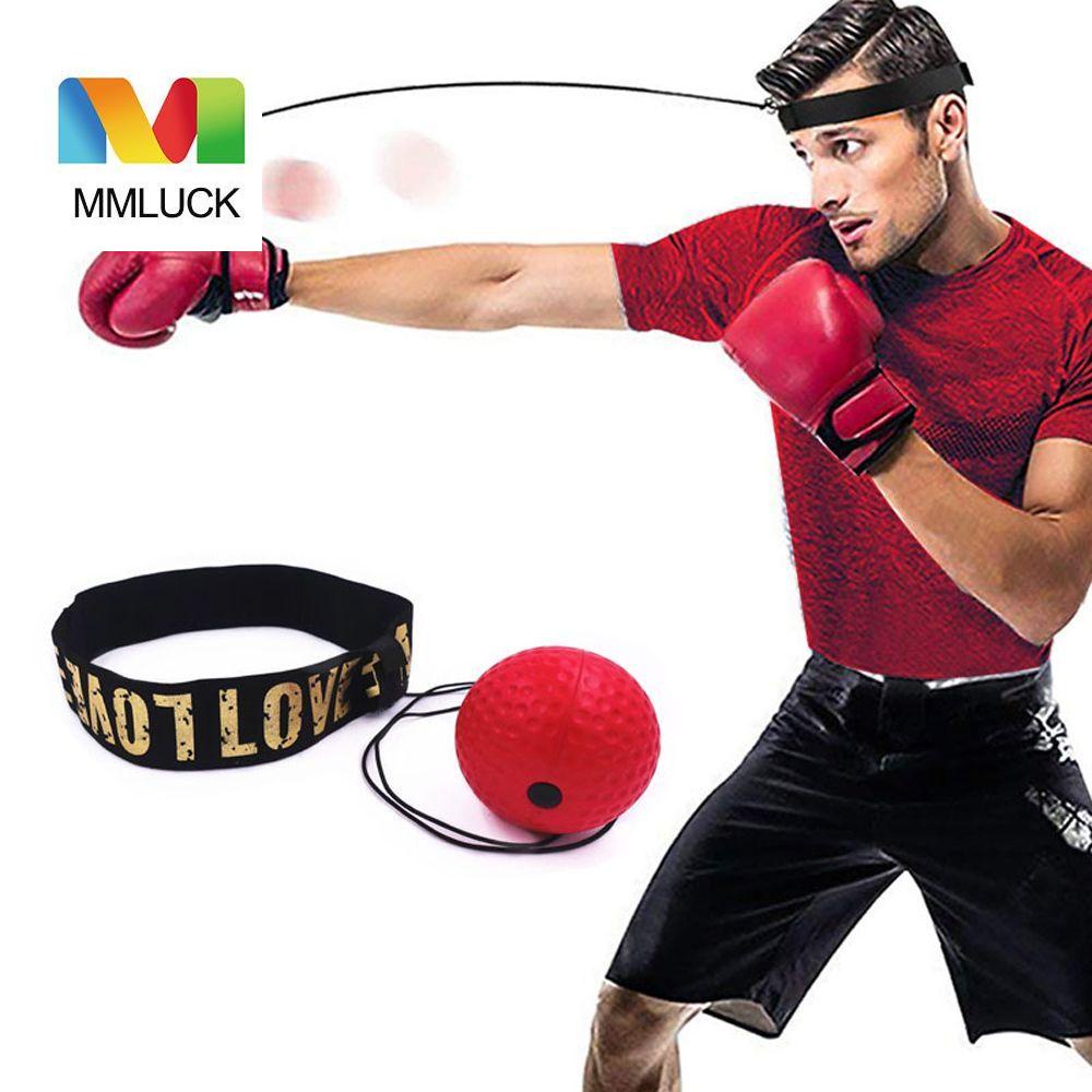 Mmluck 拳擊球帶繩搏擊球泰拳散打訓練鍛煉手眼反應可調節頭帶健身器材速度衝球拳擊反射球