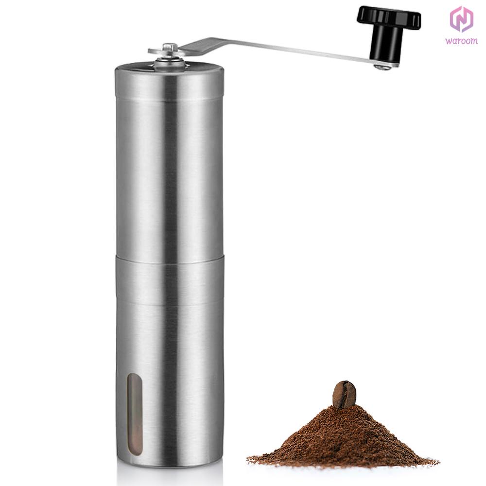 手動咖啡研磨機便攜式手動咖啡研磨機,帶可調節設置錐形陶瓷毛刺研磨機不銹鋼咖啡研磨機,用於滴漏式咖啡濃縮咖啡 [15][新