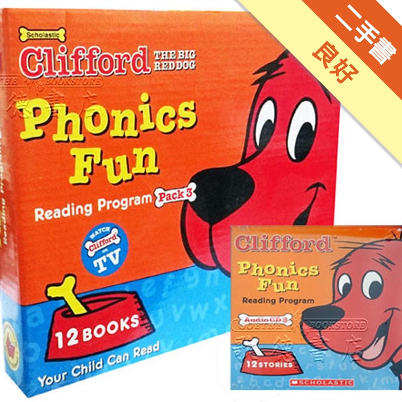 Clifford Phonics Fun: Reading Program Pack 3 (12 Books+CD)[二手書_良好]11314471804 TAAZE讀冊生活網路書店