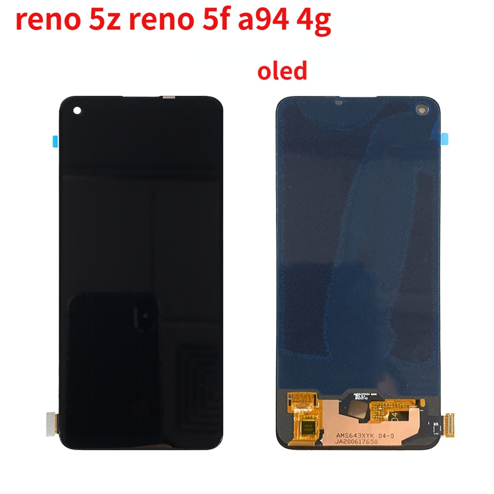 適用於 OPPO Reno 5z 5f a94 4g LCD 顯示屏 6.43" OLED LCD 屏幕觸摸數字化儀