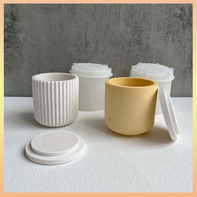 Diy手工石膏模具香杯花盆模具蠟燭罐模具混凝土模具矽膠模具水泥首飾盒模具
