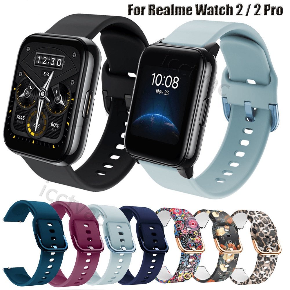 【22mm錶帶】Realme Watch 2/2 Pro 手錶矽膠腕帶 Realme Watch S/Pro純色花色錶帶