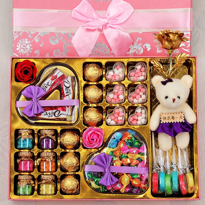 【love】優選新年禮物德芙巧克力禮盒裝生日禮物創意禮品送男女朋友同學糖果L