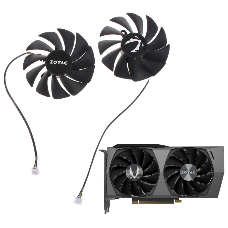 ZOTAC Utakee VGA 風扇適用於索泰 GAMING RTX 3060 Ti Twin Edge OC 顯卡散