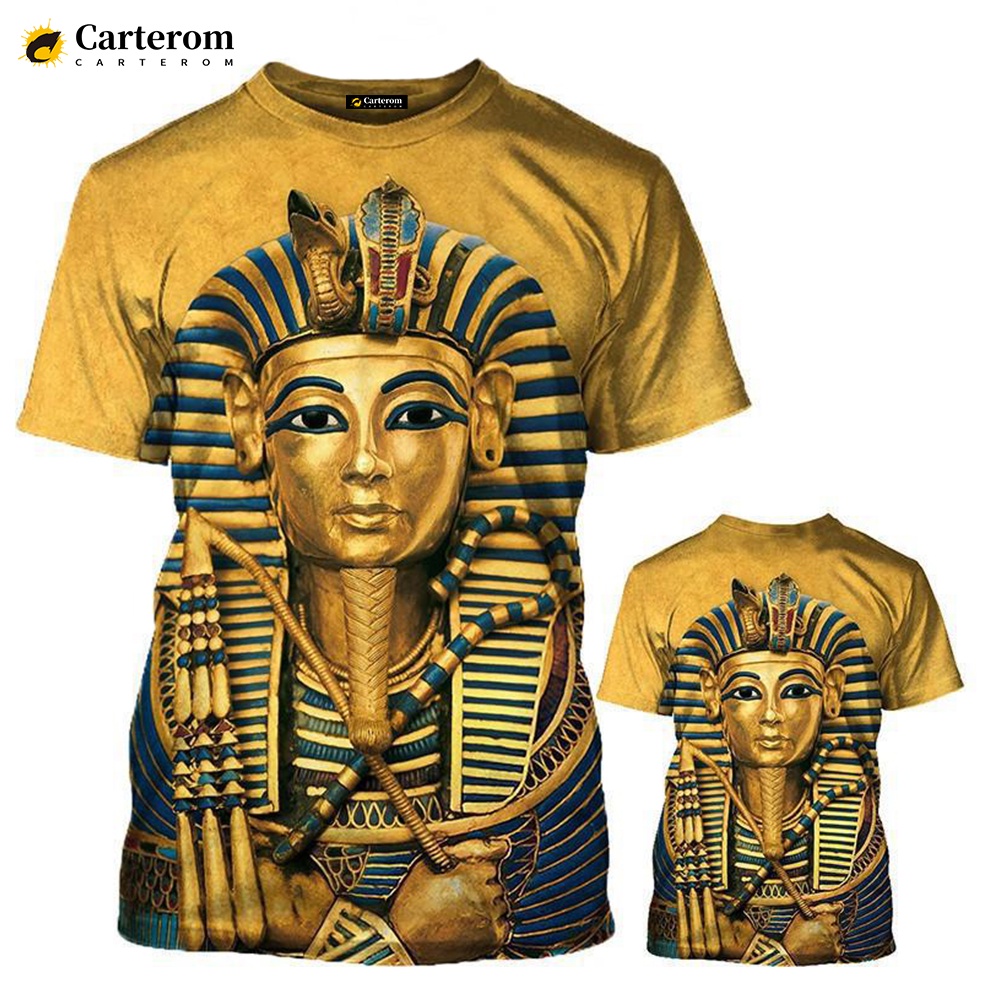 2022 年古埃及荷魯斯 3D 打印 T 恤埃及神眼法老阿努比斯圖案 T 恤男士時尚休閒街頭服飾上衣
