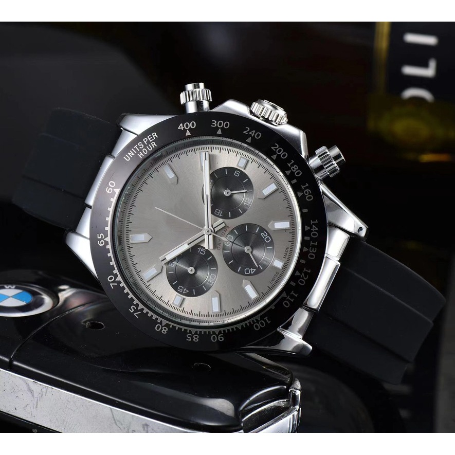 男士手錶 經典款膠帶水鬼迪通腕錶 六針三眼工作時尚男士日內瓦手錶