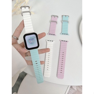 apple watch / iwatch 錶帶 SE 1-8代通用 蘋果手錶海洋矽膠 替換錶帶 透氣防水 新款