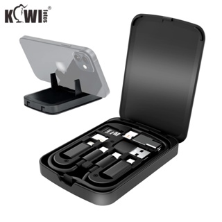 Kiwi 6合1充電線轉接頭旅行套裝 雙頭USB-C充電線 Micro USB OTG Lighting 接口轉換頭
