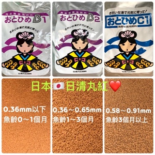 【水魚水族】日本原廠❤️日清丸紅❤️飼料B1/B2/C1/S1/S2 日本頂級飼料 仔魚 成魚 小型魚 飼料