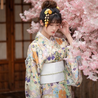 【48H發貨】和服女 日本傳統 和風 改良日本和服 和風浴衣 夏日祭 小紋振袖 和服正裝 和服女 振袖和服