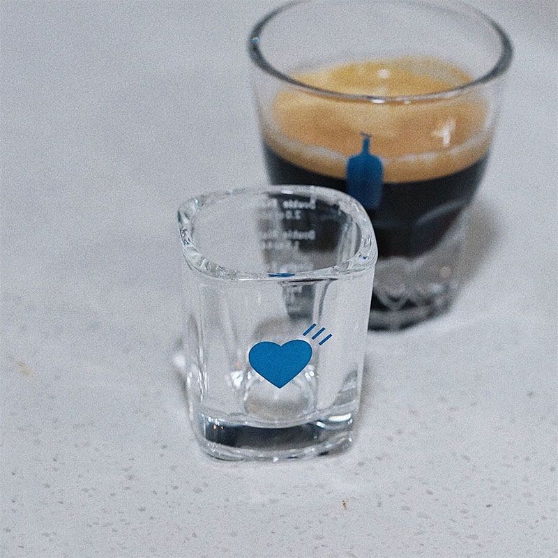 HUMAN MADE愛心 小藍瓶濃縮咖啡杯Eespresso玻璃單品杯酒杯  濃縮咖啡 美式 龍舌蘭酒杯 威士忌酒杯 澳