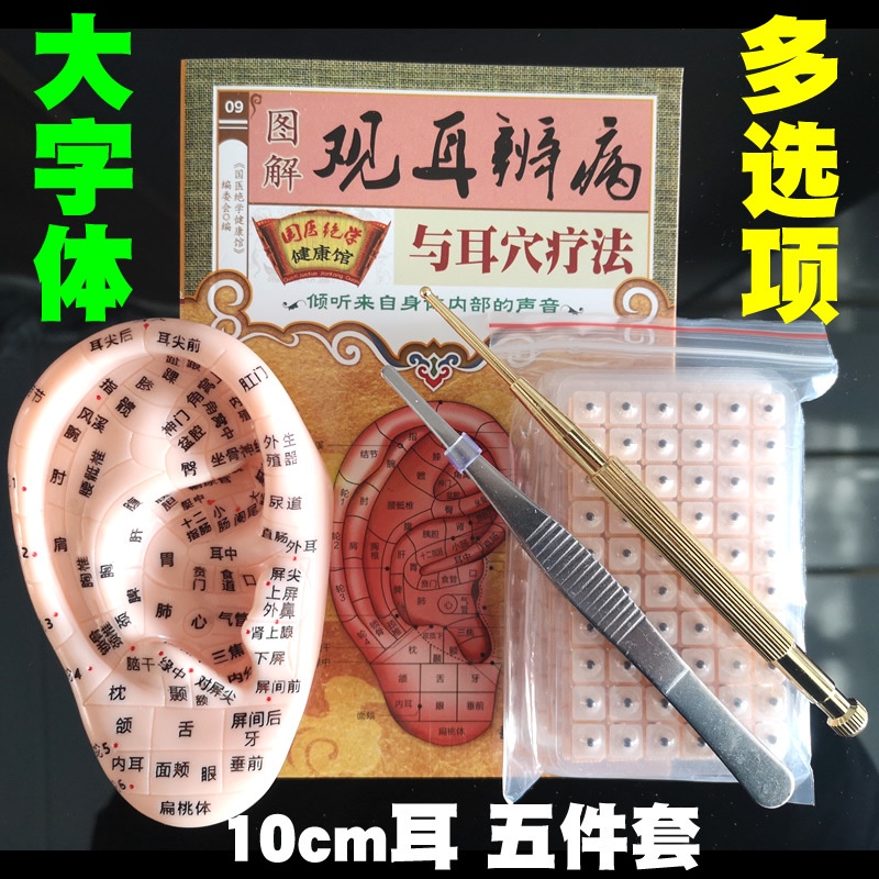 10.5cm耳穴貼耳穴位模型耳部反射穴位探穴筆壓豆膠布工具按摩家用