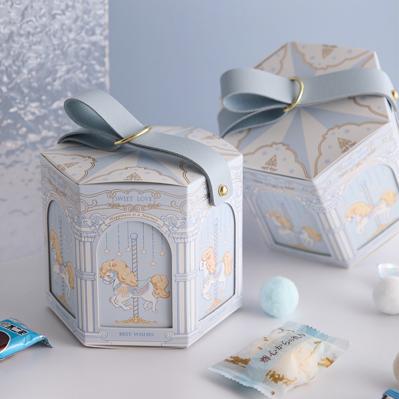 [網美款] 旋轉木馬包裝盒 喜糖盒 兒童節禮物 寶寶禮 婚禮小物 伴手禮包裝盒 木馬盒 彌月禮盒 糖果包裝盒