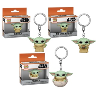 Funko Pop Yoda De Star Wars 嬰兒可動人偶鑰匙扣娃娃裝飾收藏禮物