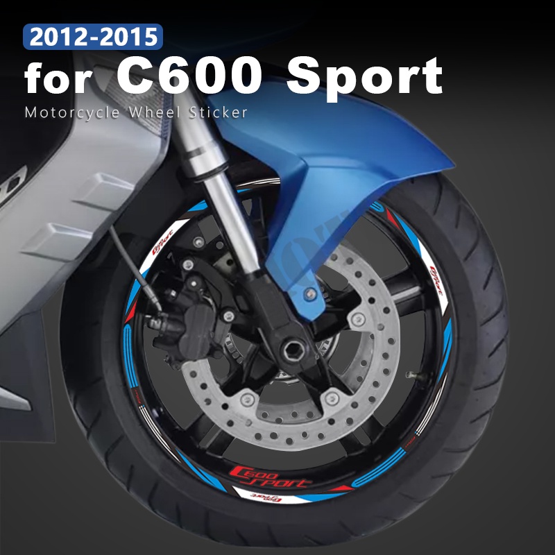 摩托車車輪貼紙防水輪輞條紋裝飾貼花 C600 運動配件適用於 BMW C 600 Sport 2012 2013 201