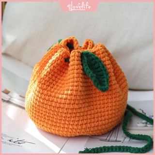 [Vlovelife]臺灣出貨 毛綫材料包 手作鈎織 手工編織 DIY 玩偶 包包 針織 手工包包diy 毛線橘子束口